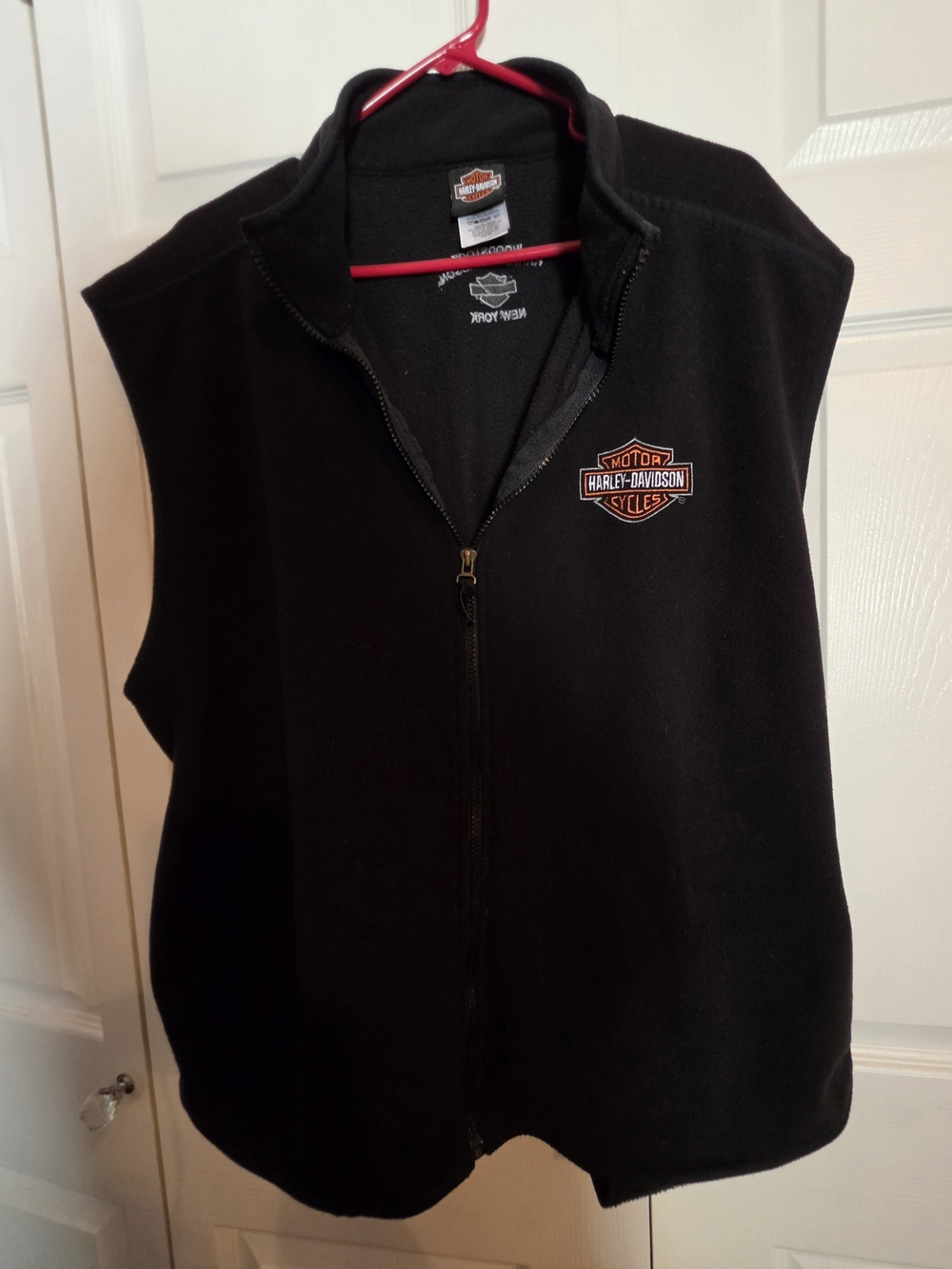Harley-Davidson Men’s Black Fleece Zip Vest